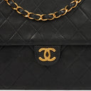 Chanel Classic Black Quilted Lambskin Single Flap Bag With 24K Gold-Plated Hardware