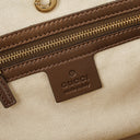 Gucci Guccissima Brown Metallic Leather Heart-Bit Top Handle Tote Bag