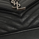 Yves Saint Laurent Black Collège Medium Shoulder Bag