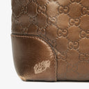 Gucci Guccissima Brown Metallic Leather Heart-Bit Top Handle Tote Bag