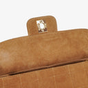Chanel Chocolate Bar Yellow/Beige Suede Top Handle Flap Bag