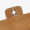 Chanel Chocolate Bar Yellow/Beige Suede Top Handle Flap Bag