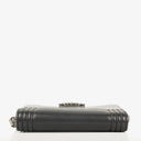 Chanel Compact Boy Black/Silver Leather Wallet