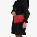 Chanel Vintage Classic Double Flap Bag in Quilted Red Lambskin with 24K Gold-Plated Hardware