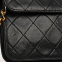 Chanel Classic Black Quilted Lambskin Single Flap Bag With 24K Gold-Plated Hardware