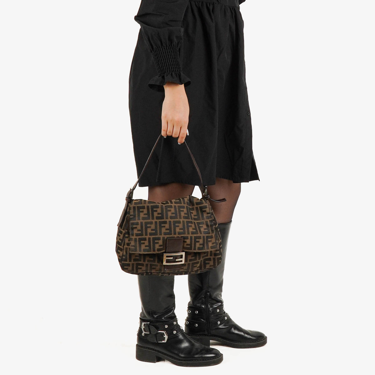 Fendi Zucca Mamma Baguette Shoulder Bag