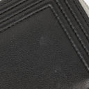 Chanel Compact Boy Black/Silver Leather Wallet