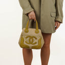 Chanel Vintage Canvas Marshmallow CC Tote