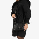Yves Saint Laurent Black Collège Medium Shoulder Bag