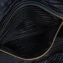 Prada Bauletto Vitello Denim Blue Shine Leather Bag