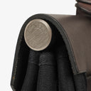 Hermes Herbag PM Vache Hunter Noir Toile 2 Way Backpack With Palladium Hardware