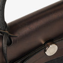 Hermes Herbag PM Vache Hunter Noir Toile 2 Way Backpack With Palladium Hardware