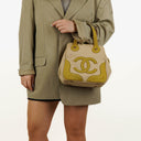 Chanel Vintage Canvas Marshmallow CC Tote