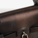 Hermes Herbag PM Vache Hunter Noir Toile 2 Way Backpack With Palladium Hardware