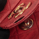 Chanel Vintage Classic Double Flap Bag in Quilted Red Lambskin with 24K Gold-Plated Hardware