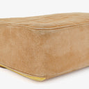 Chanel Chocolate Bar Yellow/Beige Suede Top Handle Flap Bag