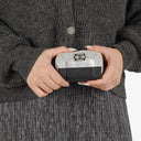 Chanel Compact Boy Black/Silver Leather Wallet