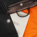 Hermes Herbag PM Vache Hunter Noir Toile 2 Way Backpack With Palladium Hardware