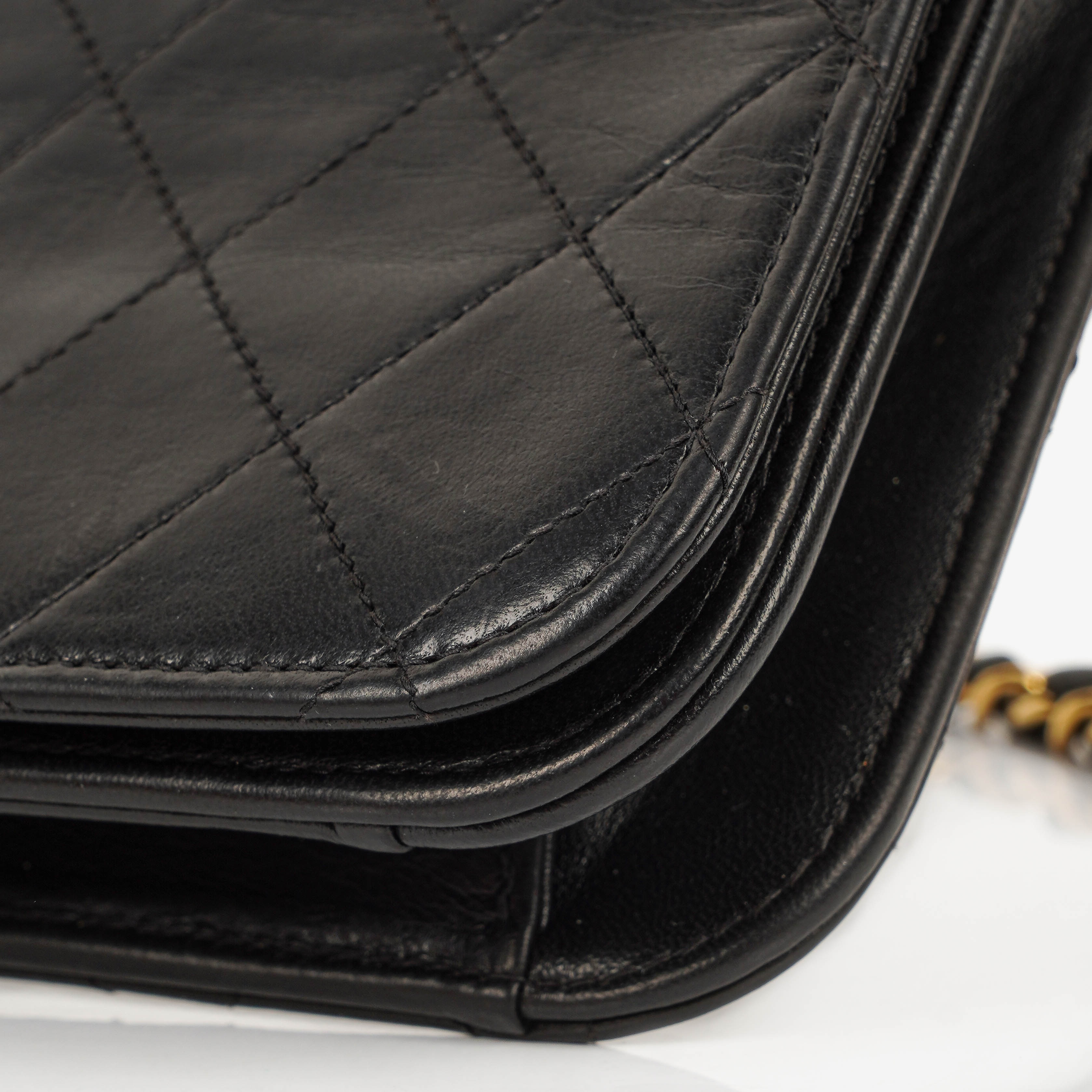Chanel Classic Full Flap Bag Black Quilted Lambskin 24K Gold-Plated Hardware
