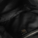 Fendi Mamma Baguette Black Wool Shoulder Bag