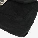 Fendi Mamma Baguette Black Wool Shoulder Bag