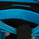 Borsetta Balenciaga Cyan in Vitello Extra Morbido con Effetto Coccodrillo e Cristalli Mini Le Cagole con Catena 
