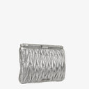 Miu Miu Matelasse Metallic Leather Clutch