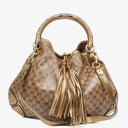 Gucci Monogram Crystal Indy Top Handle Bag