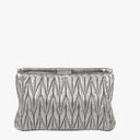 Miu Miu Matelasse Metallic Leather Clutch