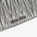 Miu Miu Matelasse Metallic Leather Clutch