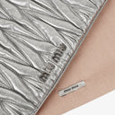 Miu Miu Matelasse Metallic Leather Clutch