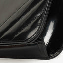 Chanel Black Patent Leather Full Flap Bag