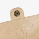 Chanel Medium Classic Single Flap Bag Beige Quilted Lambskin