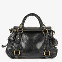Miu Miu Vitello Black Bow Satchel Bag