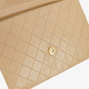 Chanel Medium Classic Single Flap Bag Beige Quilted Lambskin