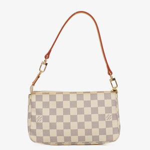 Louis Vuitton Pochette Accessoires Damier Azur Clutch Handbag