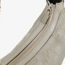 Gucci Silver Metallic Canvas Hobo Bag