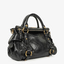 Miu Miu Vitello Black Bow Satchel Bag