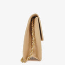 Chanel Medium Classic Single Flap Bag Beige Quilted Lambskin