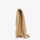 Chanel Medium Classic Single Flap Bag Beige Quilted Lambskin