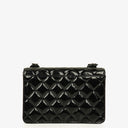 Chanel Small Single Black Quilted Patent Leather Flap Bag