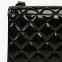 Chanel Small Single Black Quilted Patent Leather Flap Bag