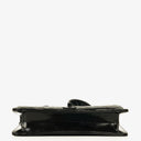 Chanel Small Single Black Quilted Patent Leather Flap Bag