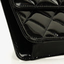 Chanel Small Single Black Quilted Patent Leather Flap Bag