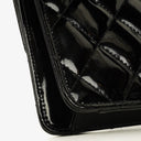 Chanel Small Single Black Quilted Patent Leather Flap Bag