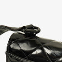 Chanel Small Single Black Quilted Patent Leather Flap Bag