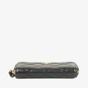 Chanel Black Caviar Leather Zip Wallet