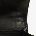 Chanel Small Single Black Quilted Patent Leather Flap Bag