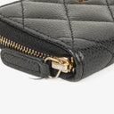 Chanel Black Caviar Leather Zip Wallet