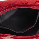 Gucci Red GG Canvas Shoulder Hobo Bag